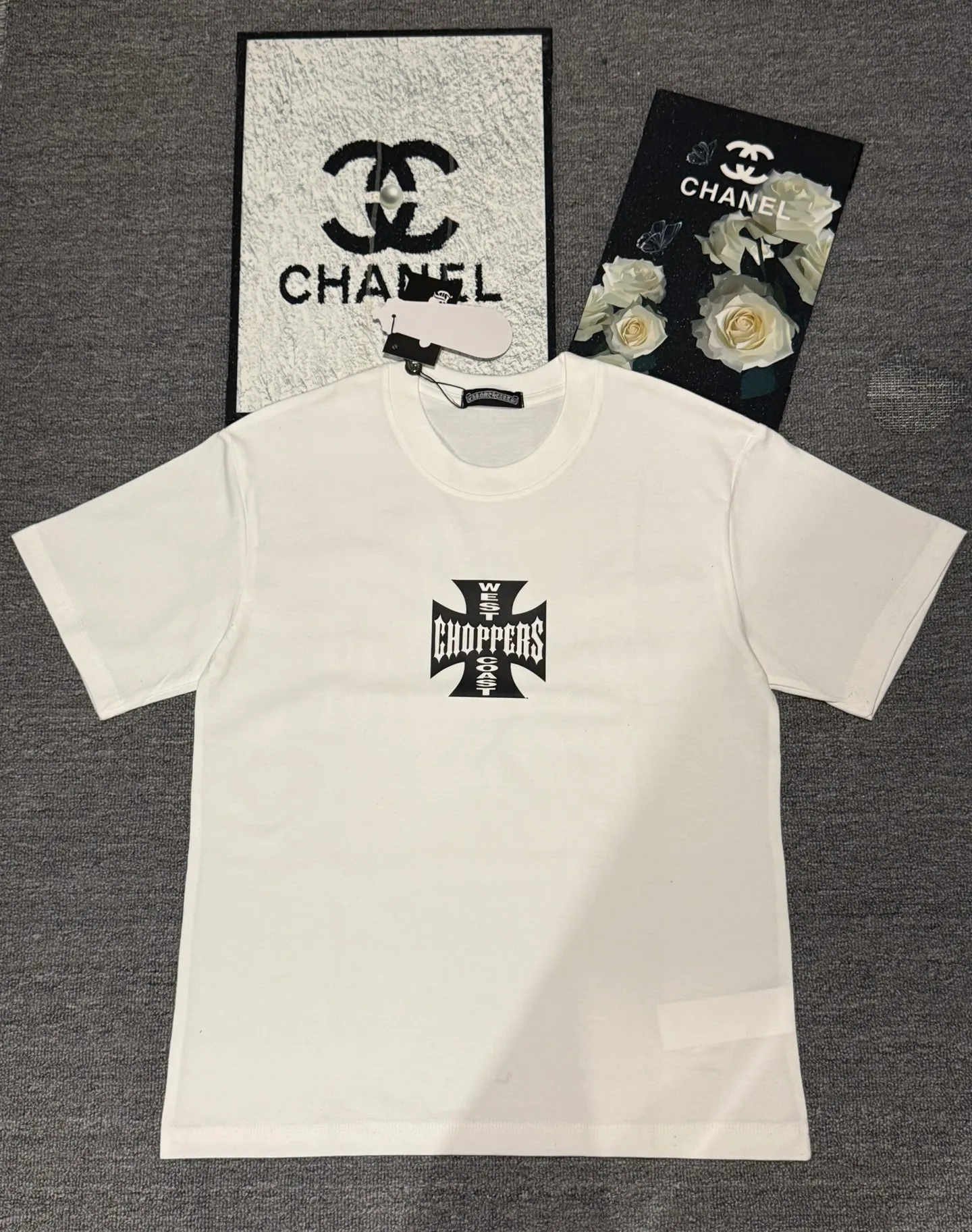 （ ） :YH 022 CH LOGO 1:1 Same Style 32 Breathable 1x 1 oversize 1:1 :White Black Size:S-XL